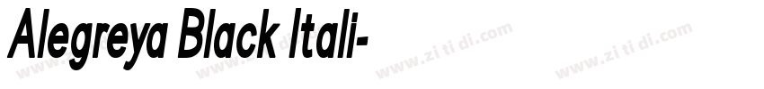 Alegreya Black Itali字体转换